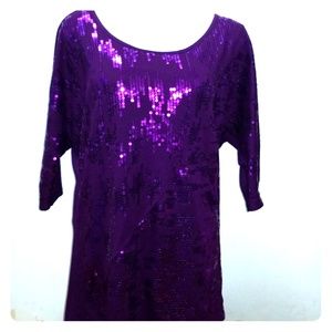 Purple sequins purple top